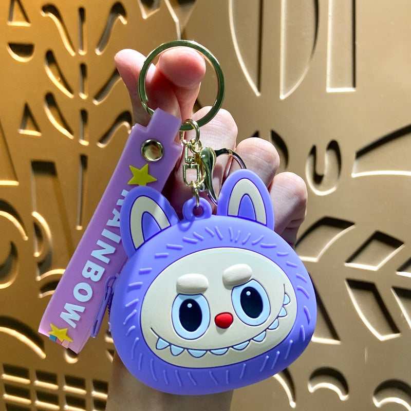 A cartoon cute rabub change bag children's small gift key chain pendant card - Mixbatch