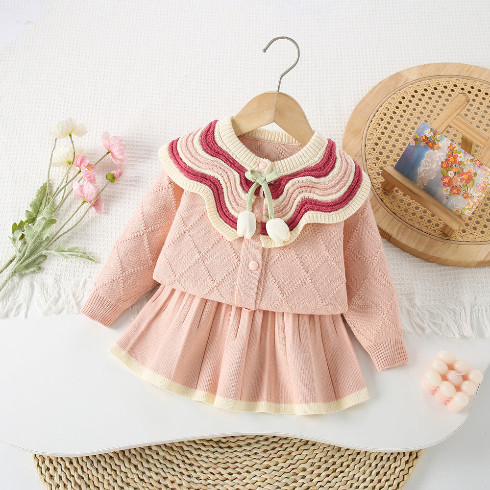 A sweater skirt set