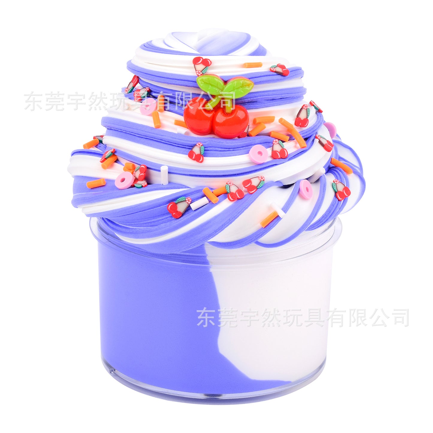A 12pcs two-color slime cotton mud set 60ml colored mud DIY toy