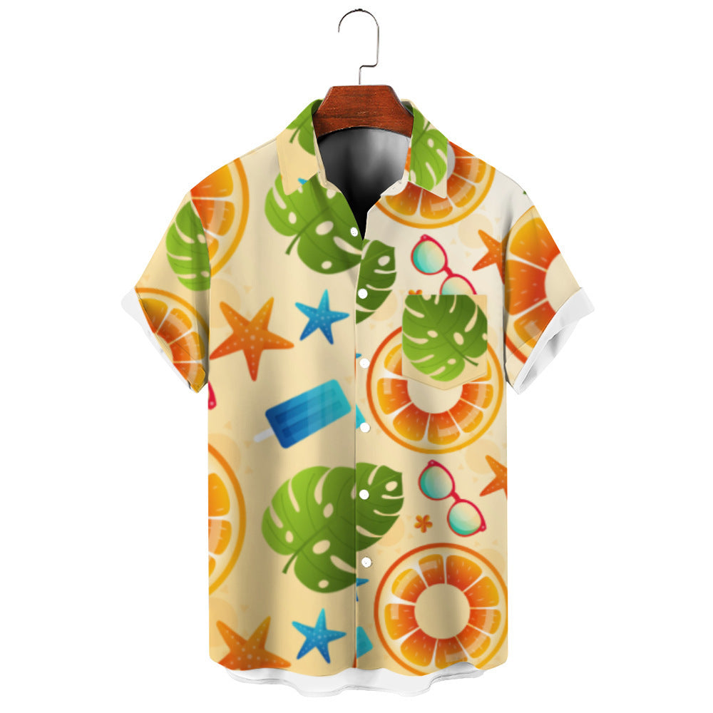 A lapel print shirt