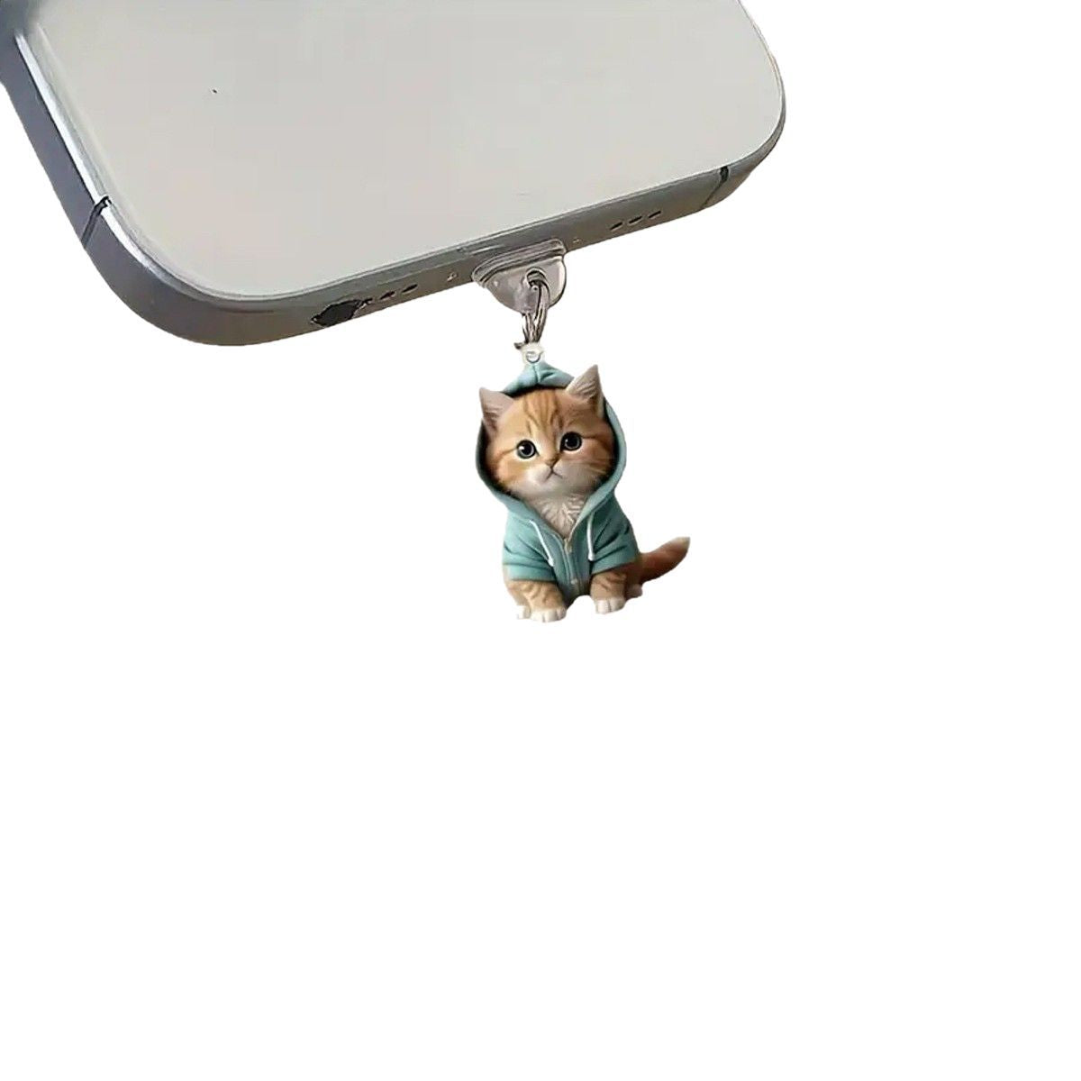 A cross-border new 2D acrylic dust plug is suitable for Apple mobile phone interface, cat is suitable for mobile phone cute explosion