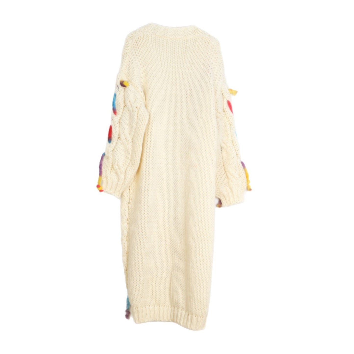 A Cross-border European and American sweaters, women's colored hand hooks, loose foreign style, autumn and winter new stick-needle sweaters, cardigans, long skirts, coats
