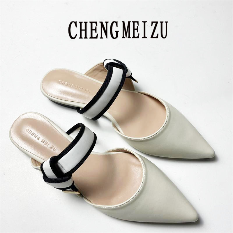 A women's bag head half slippers summer versatile flats
