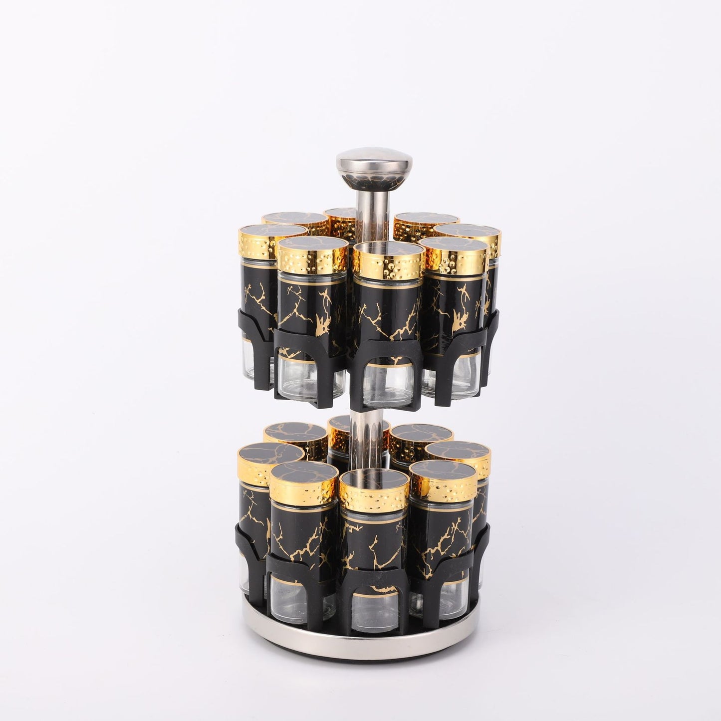 A glass seasoning bottle seasoning jar