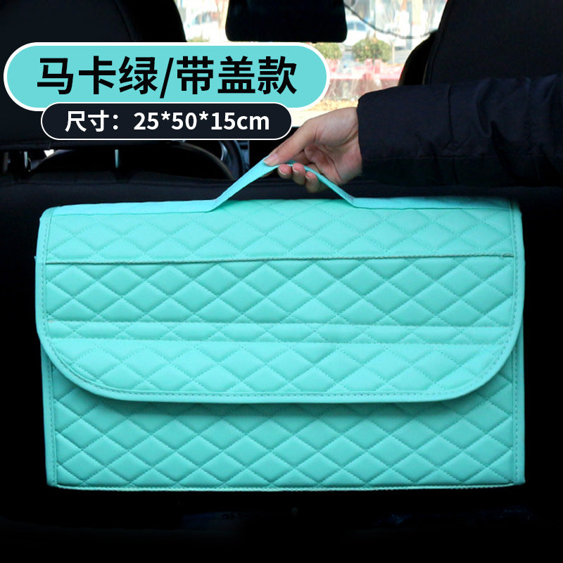 A trunk leather storage box
