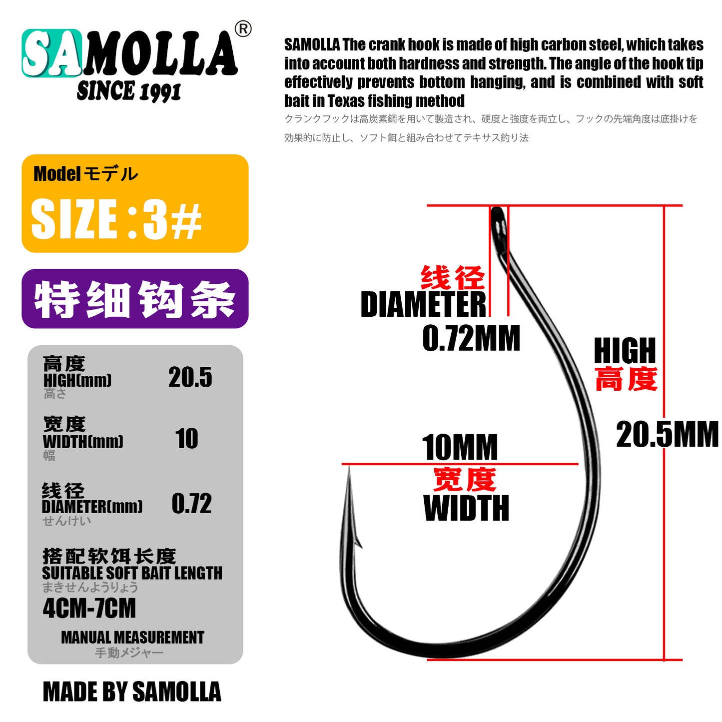 A Reverse Fishing Hook – Reinforced & Fine Hooks