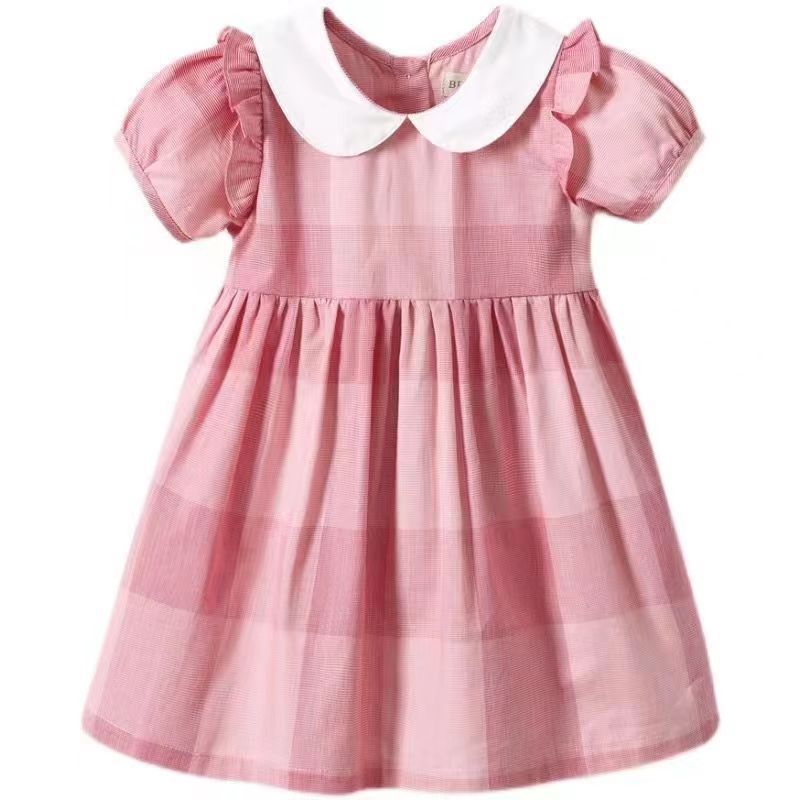 A summer new doll collar baby skirt medium children fashion foreign style girl princess skirt - Mixbatch
