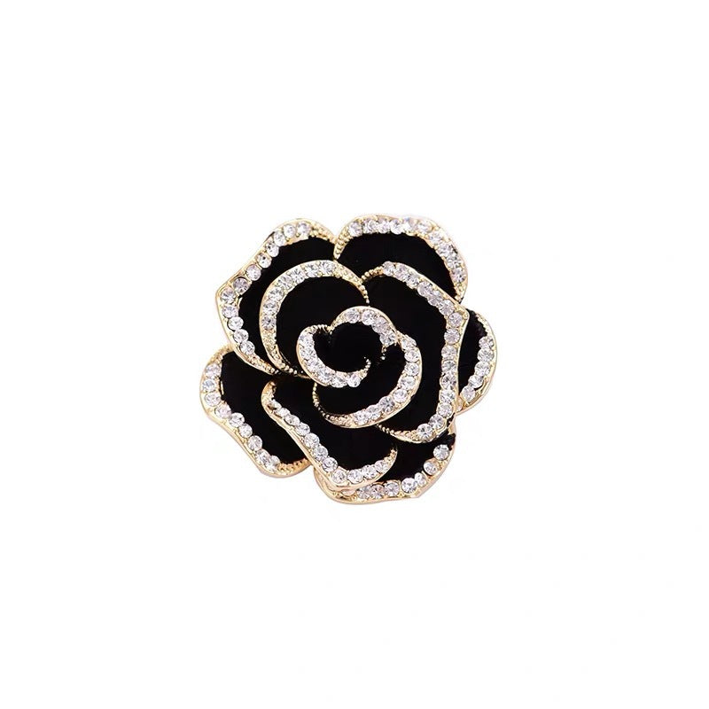 A Camellia brooch, high-end retro small fragrant brooch, cute silk scarf buckle, pin, high-end clothing batch women - Mixbatch