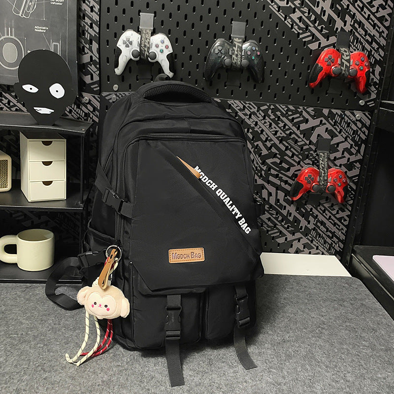 A Korean version ins new high-value trendy and cool contrasting backpack, couple light travel travel large-capacity backpack