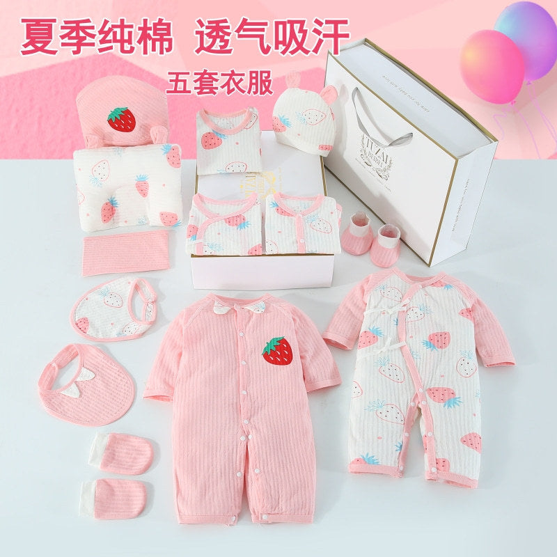 A-1 Newborn spring and summer gift box Baby thin clothes Newborn full moon baby set Birth products Daquan set - Mixbatch