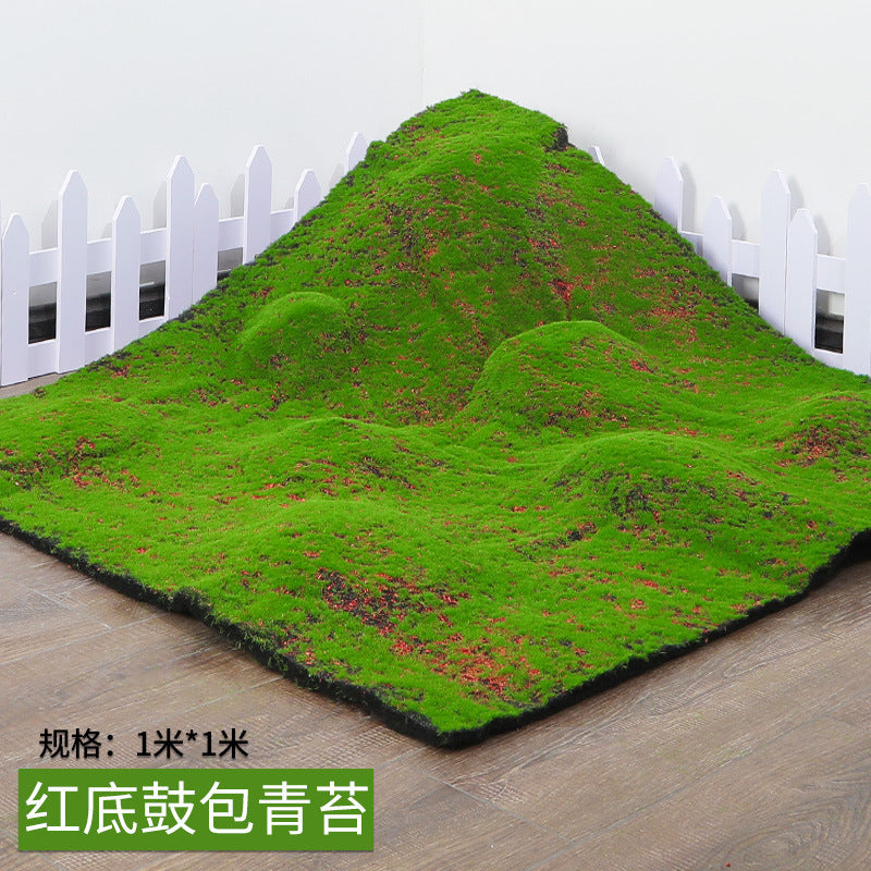 A simulated moss green false moss plant wall moss micro landscape bonsai landscaping decorative lawn turf SIZE: 1M * 1M