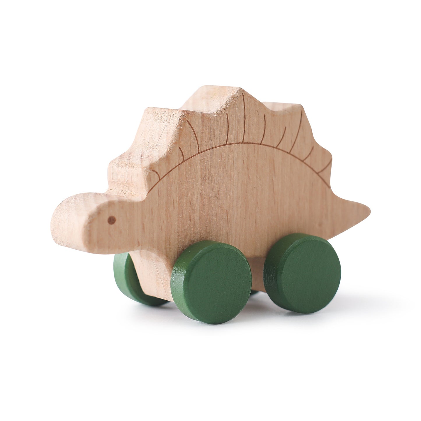 A children's dinosaur inertia pull-back car wooden drop-resistant hand push sliding car toy baby cartoon mini dinosaur car