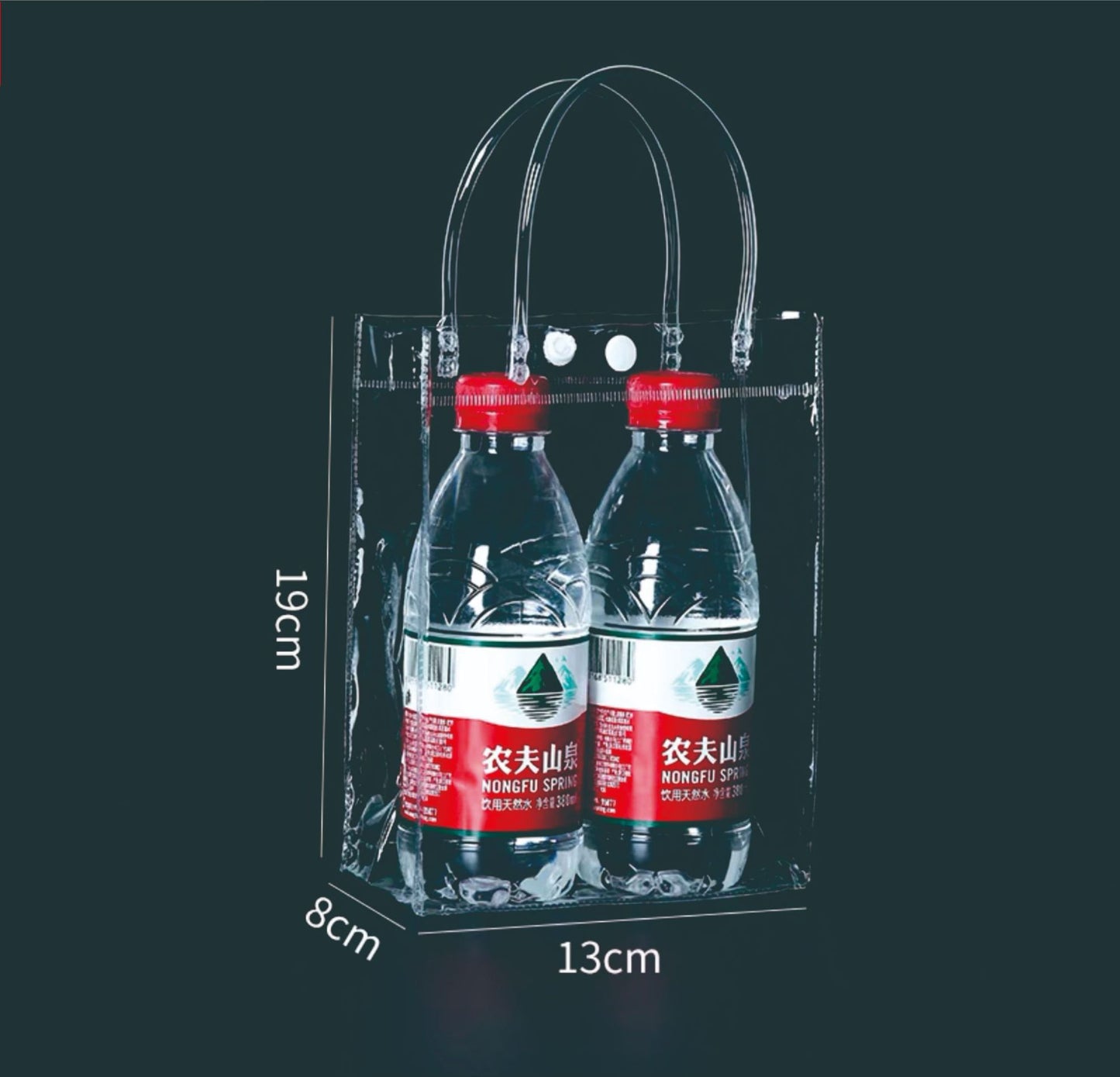 A Spot plastic pvc tote bag, transparent gift packaging bag, milk tea with hand gift, hi candy, portable pvc packaging bag