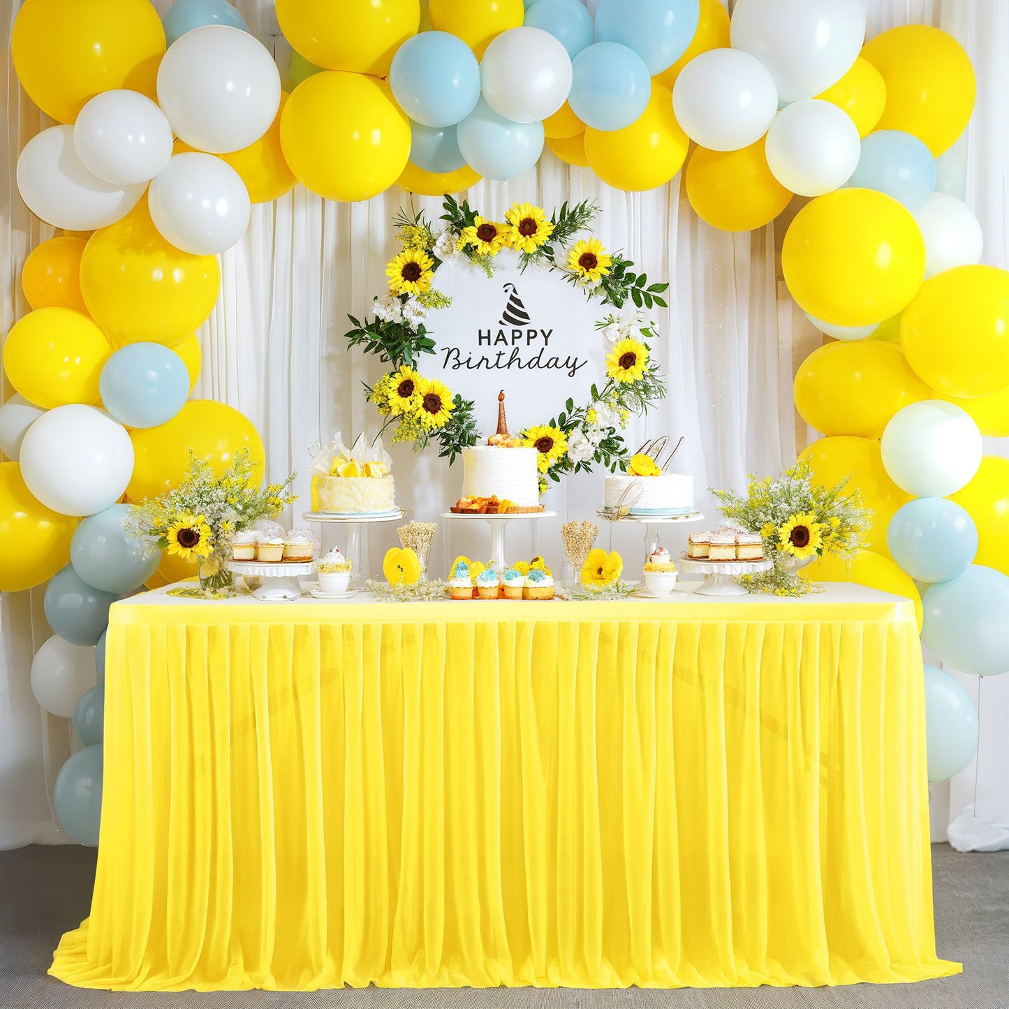 A Table curtain table circumference