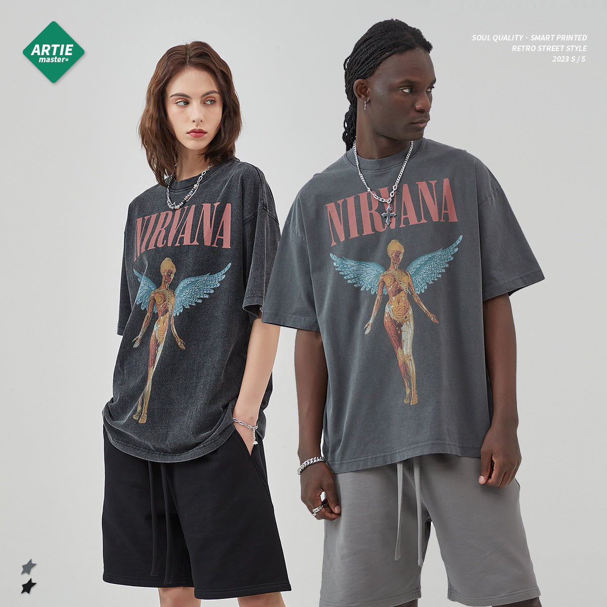 A printed vintage short sleeve