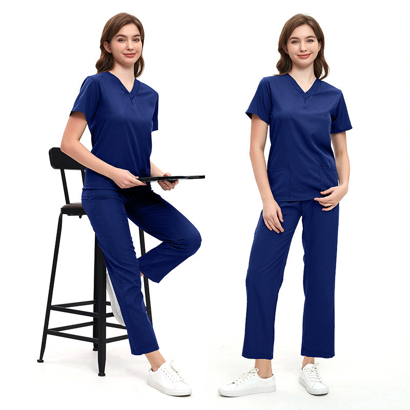 A Surgical Clothes Short Sleeve Washing Clothes Women's Suits Nurse Clothes Operating Room Work Uniforms Isolation Clothes