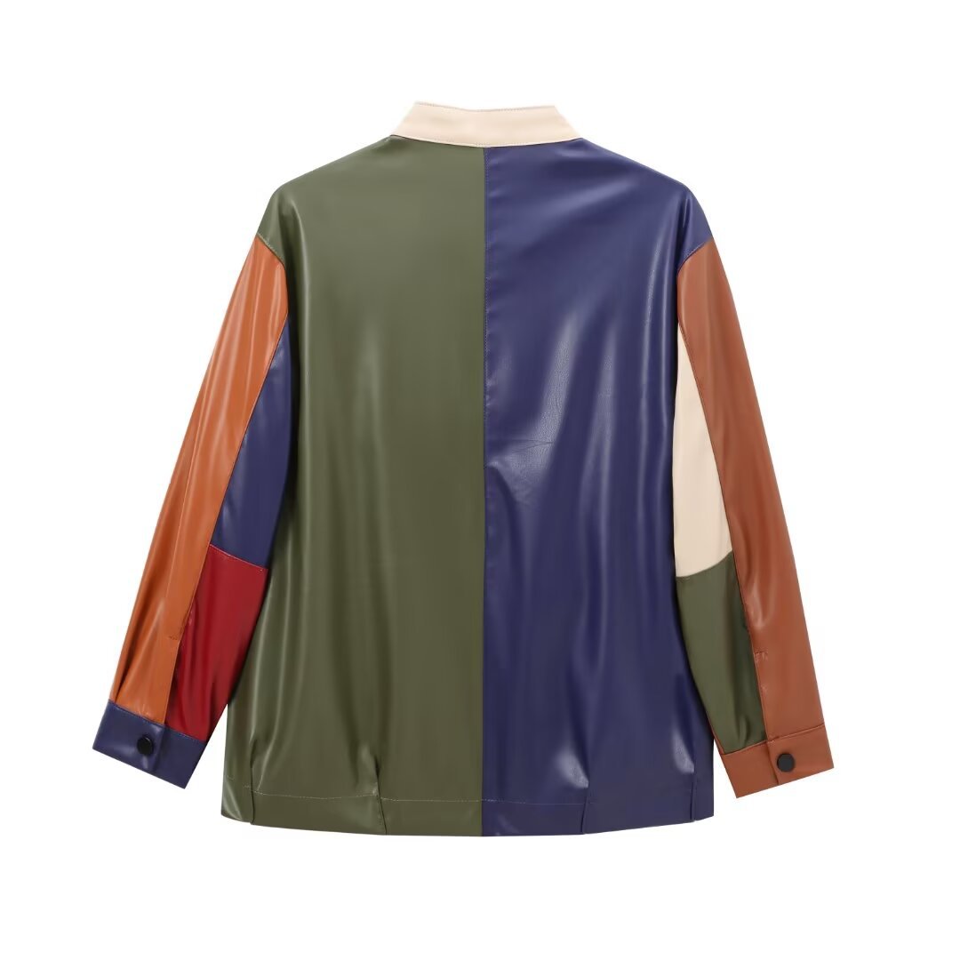 A women's leather jacket