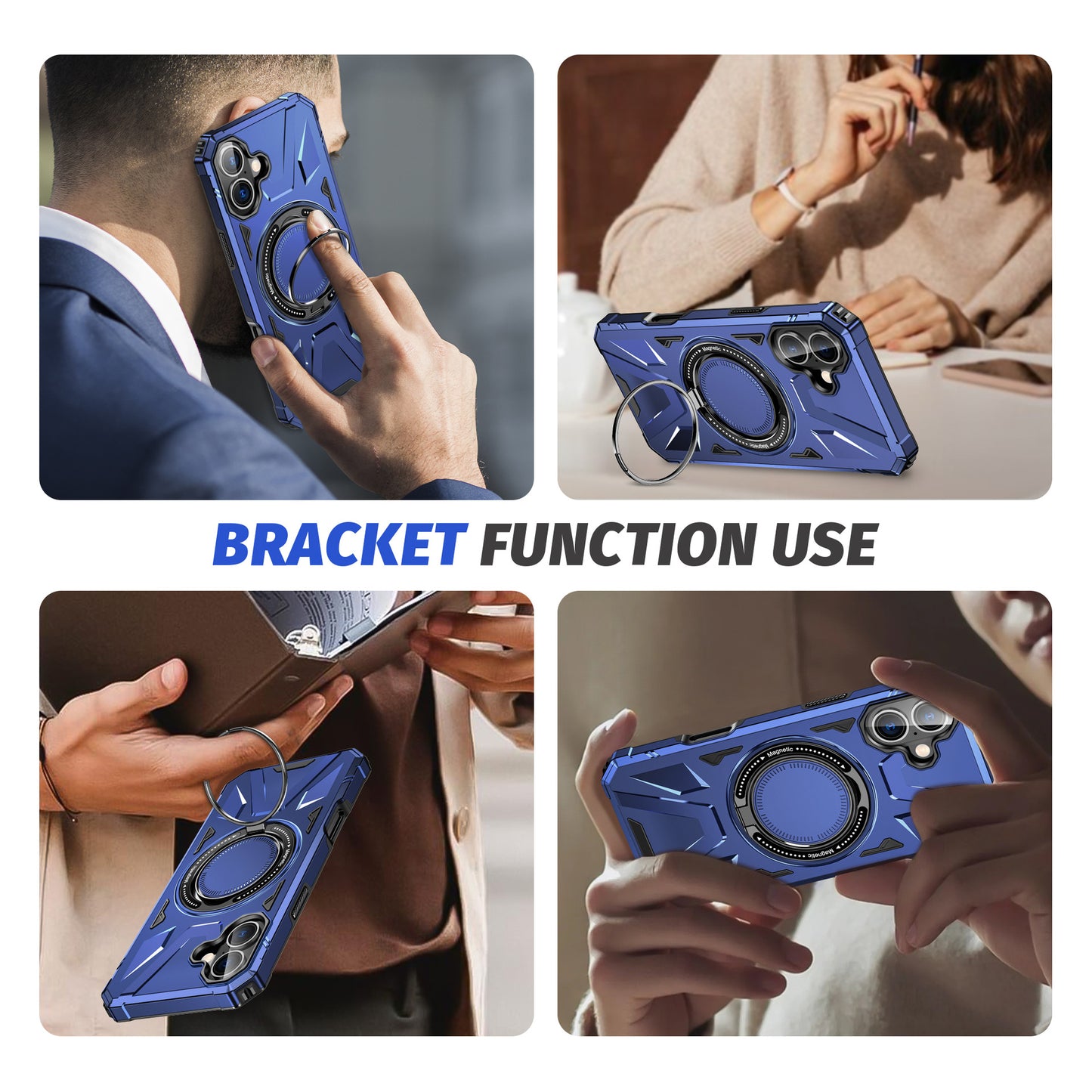 A Magnetic Ring Holder Phone Case