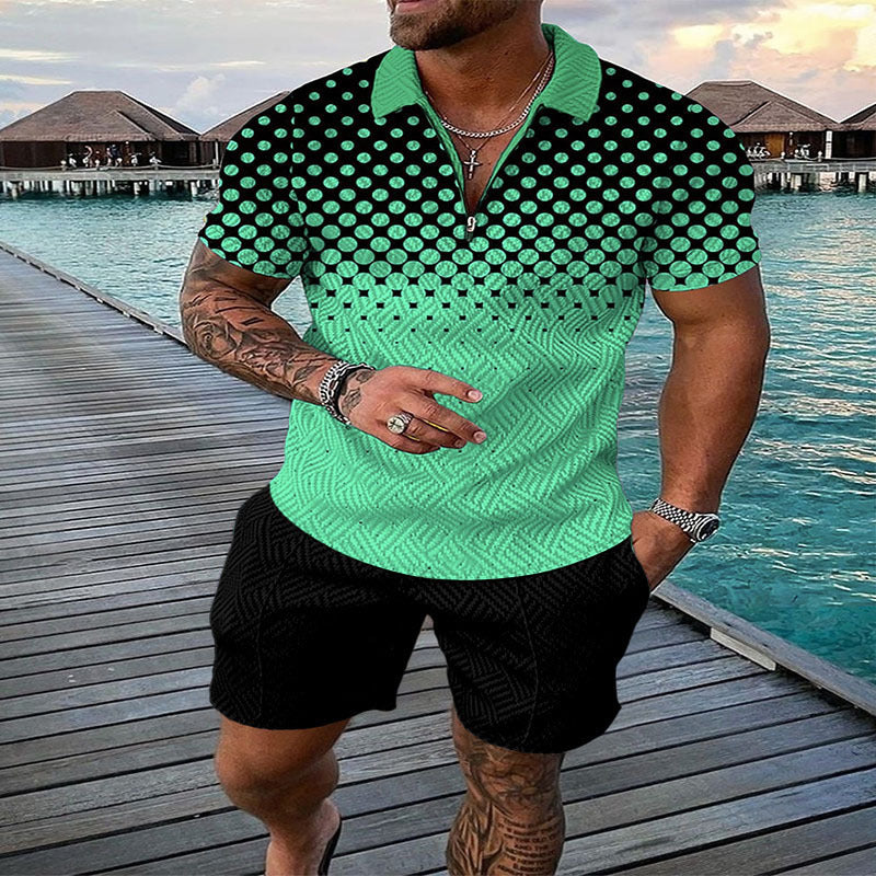 A short-sleeved shorts set
