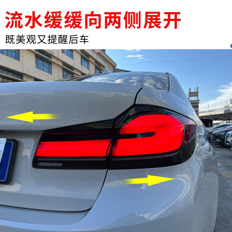 A Applicable BMW 5 Series rear tail lights with LED through-type driving lights