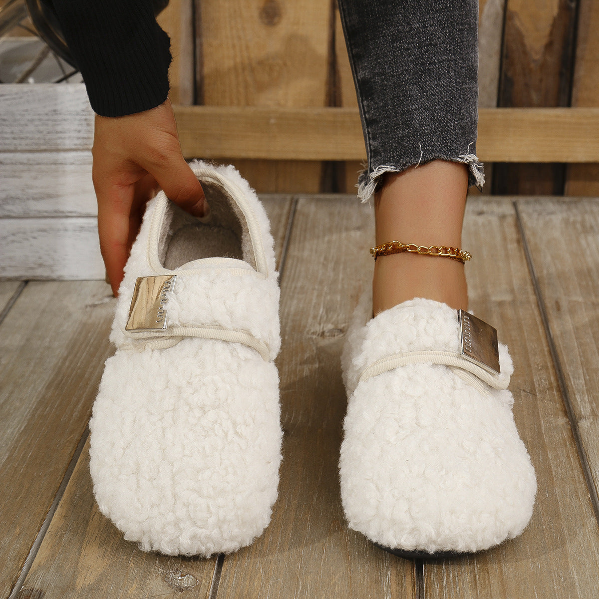 A plush shoe