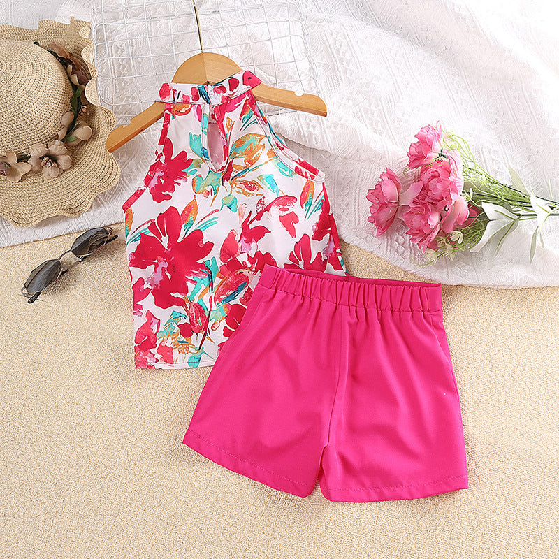 A European and American girls' suits cross-border popular children's clothing