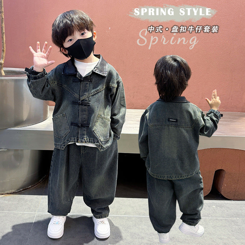 A children's denim suit