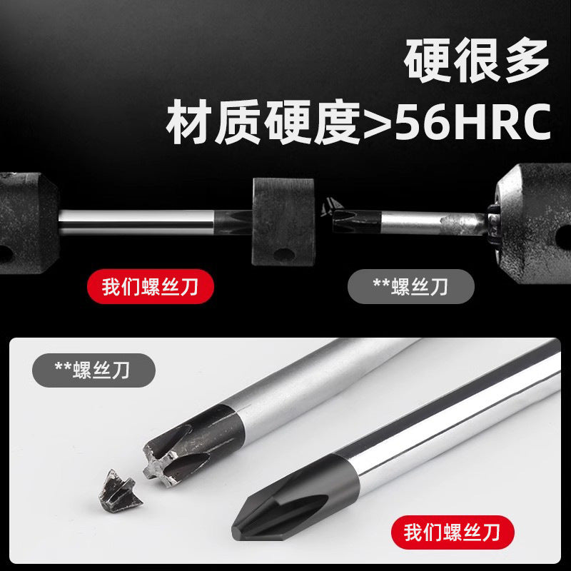 A manual screwdriver cross word industrial grade strong magnetic screw batch super hard screwdriver small screwdriver wholesale factory direct sales