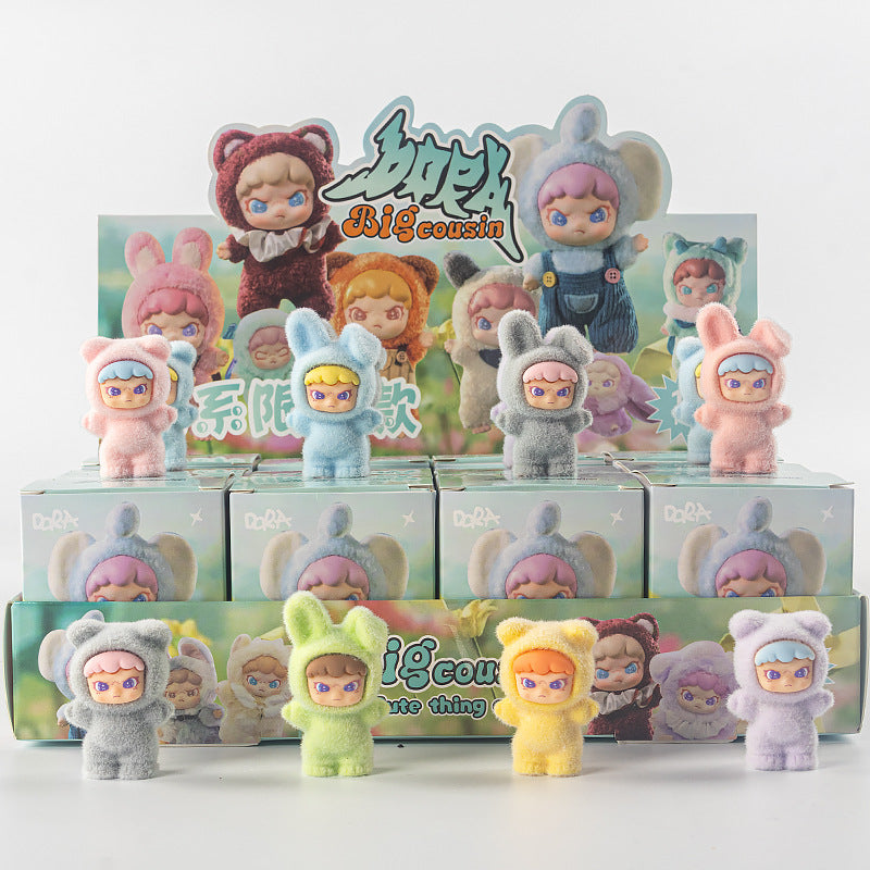 A flocking ornament toy