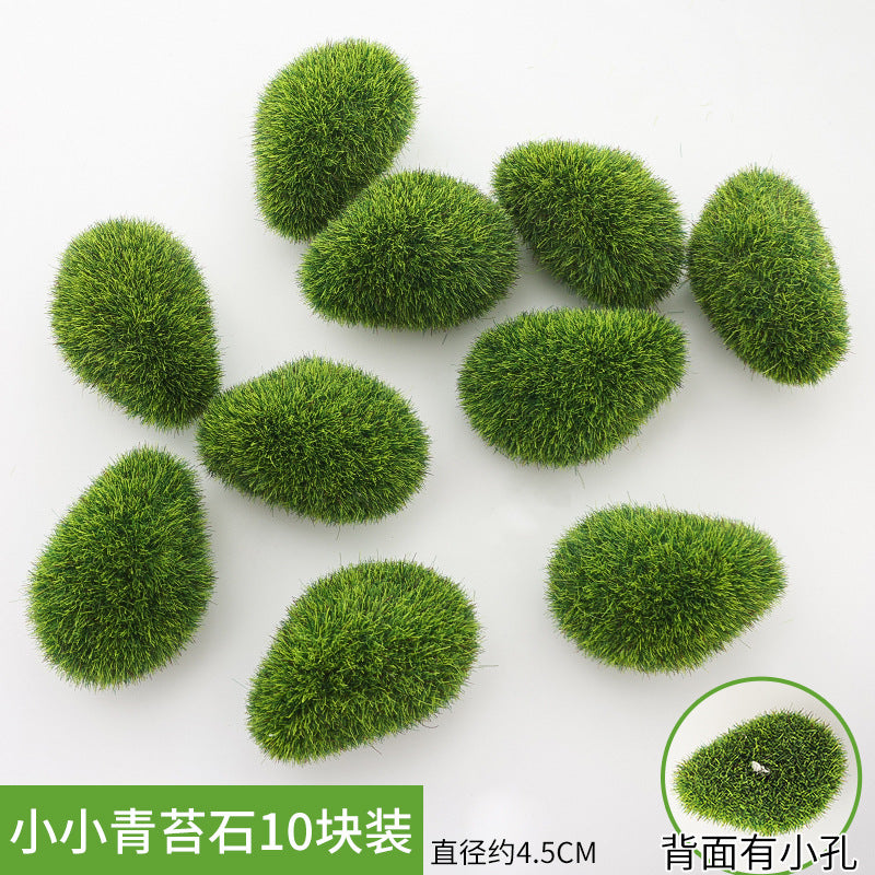 A simulated plant wall accessories with grass decoration background wall simulated moss stone moss moss hair planting stone