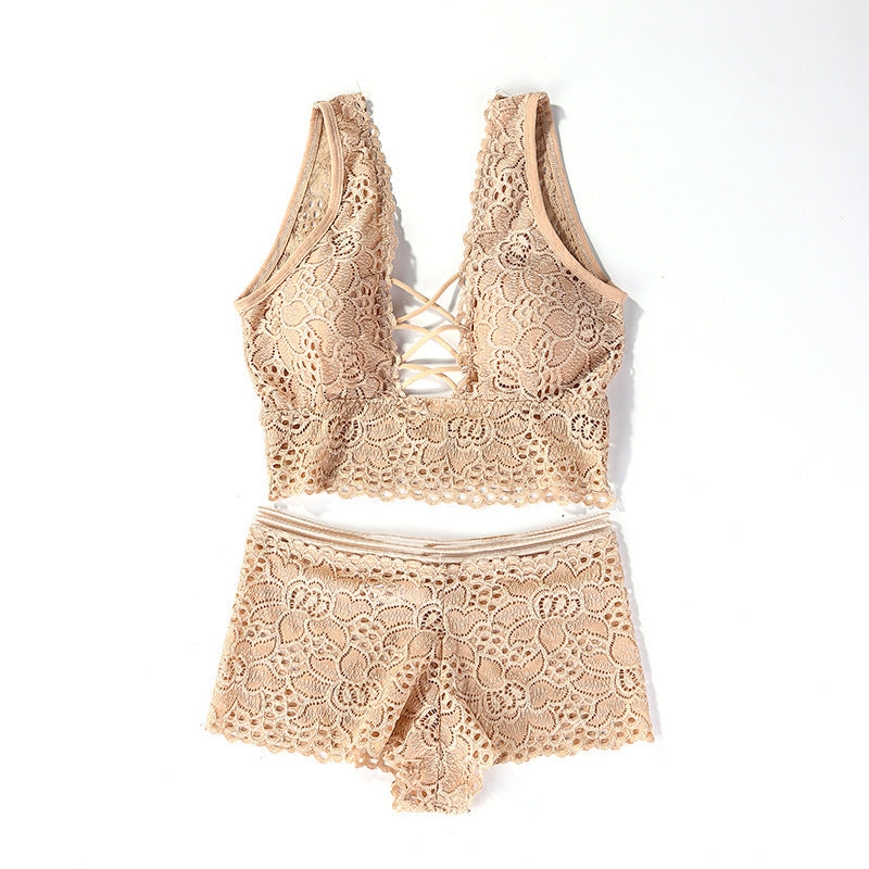 A lace underwear suit