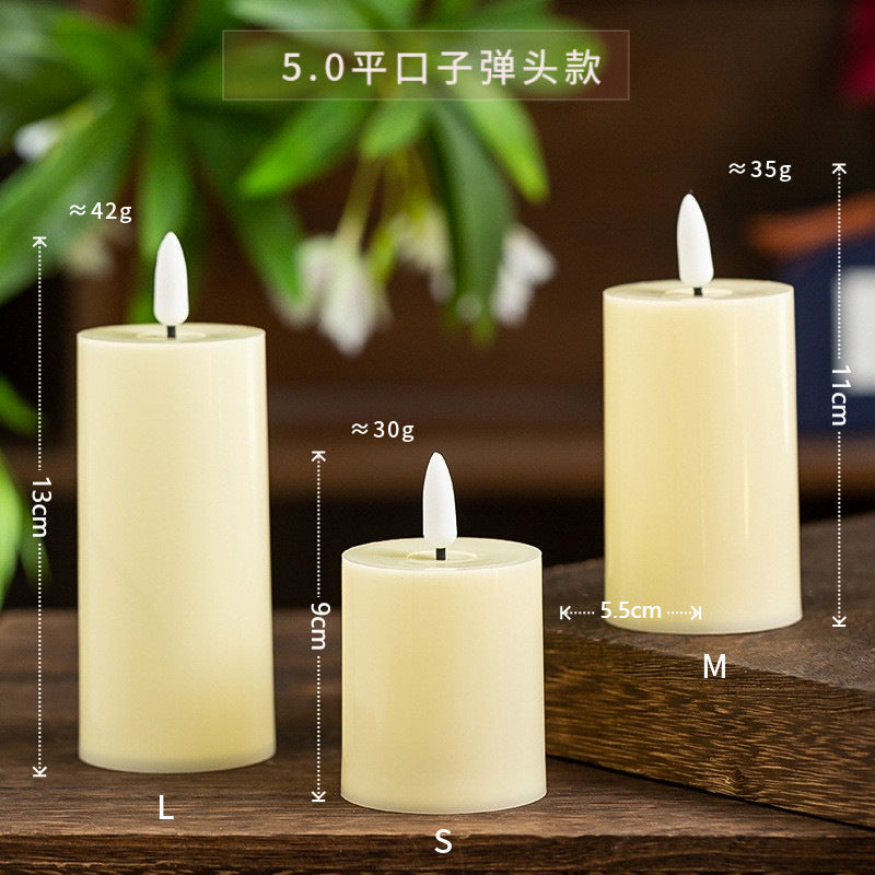 A simulated candle light