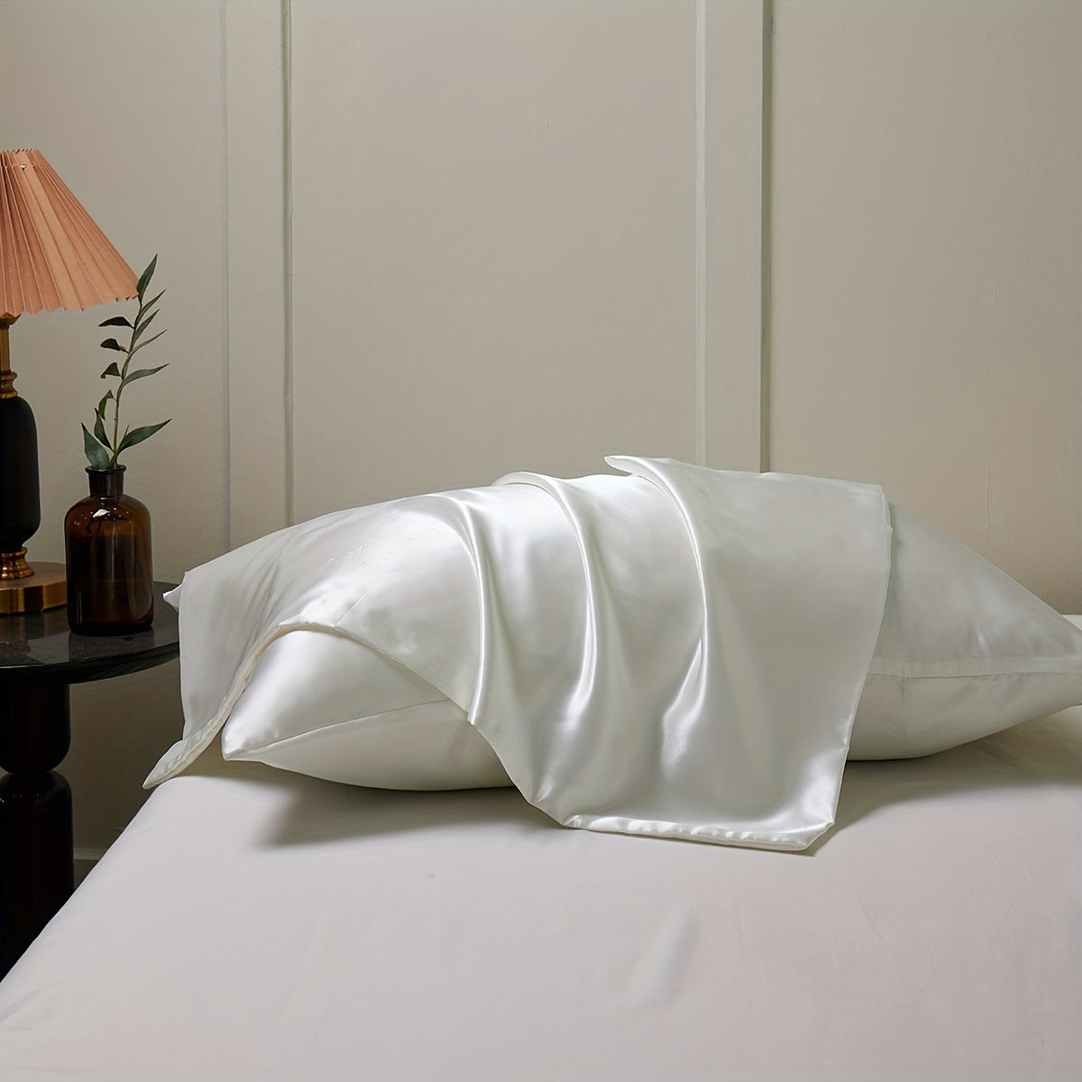 A solid color pillowcase