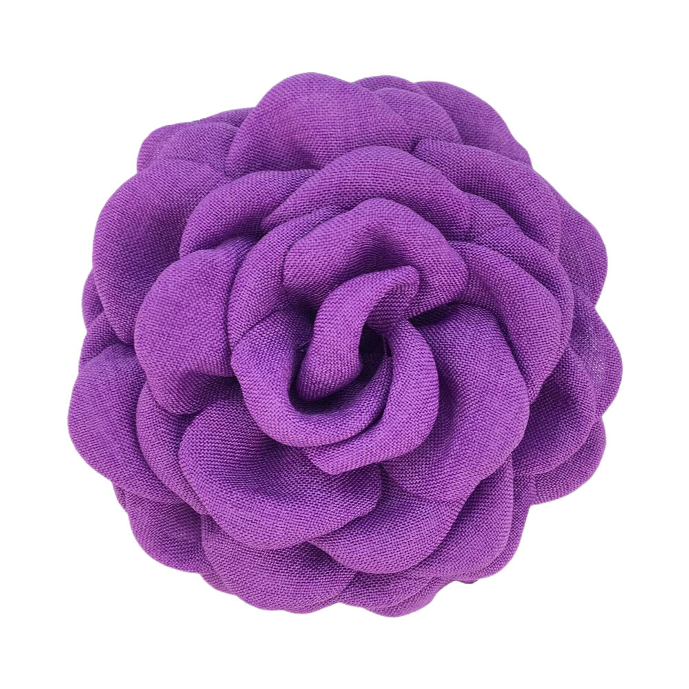 A Caro9cm Internet celebrity with the same baked edge hair grab flower 12cm Lolis burnt edge flower with brooch hairpin pin - Mixbatch