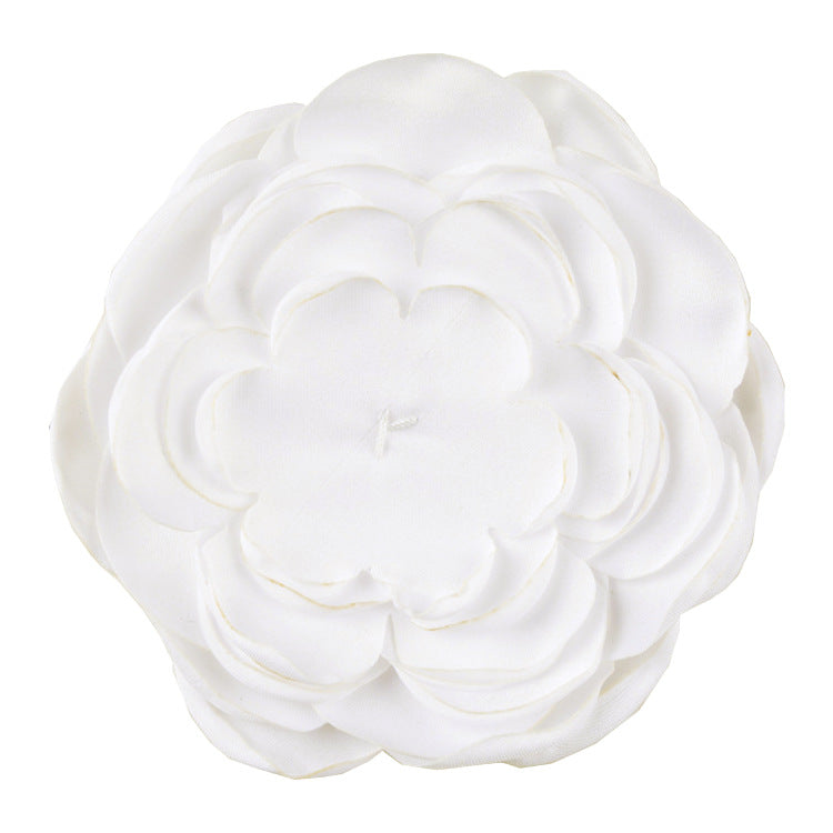 A handmade matte satin hand sewn 9 layers baked edge flower DIY hair accessories burned edge head flower accessories - Mixbatch