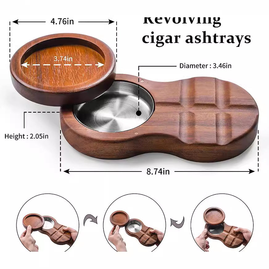 A whiskey cigar ashtray
