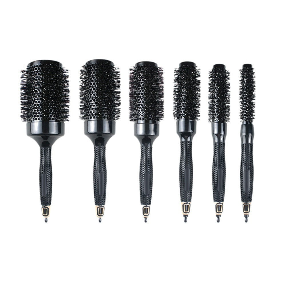 A Non-slip Rubber Handle Ceramic Curling Comb