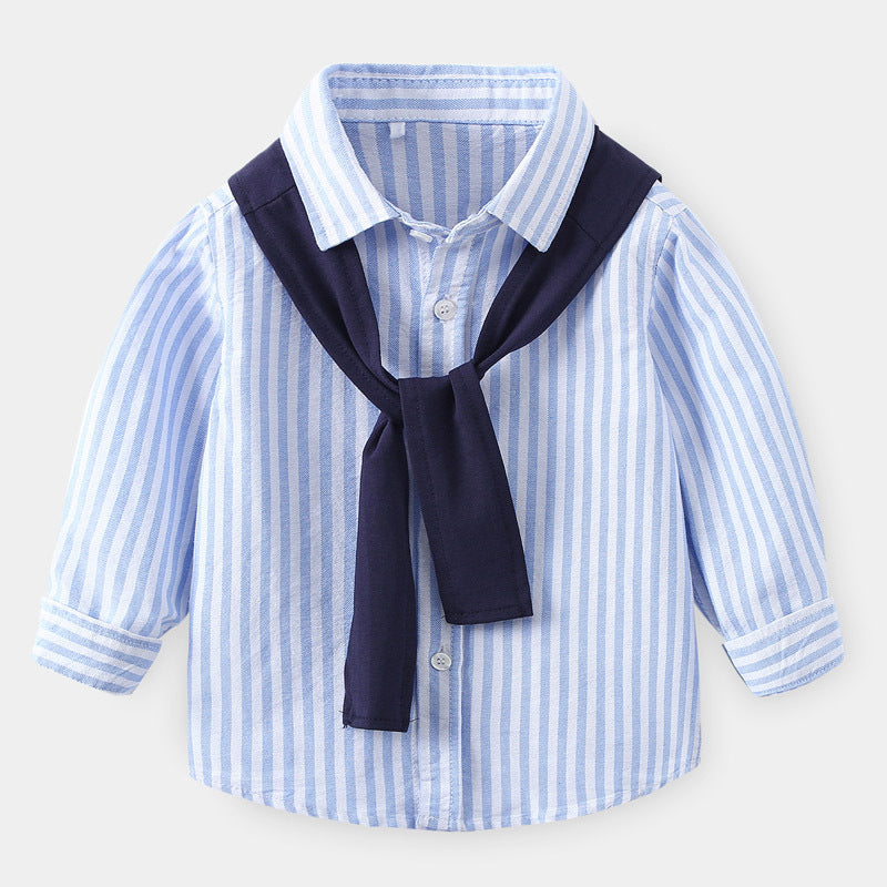 A new simple spring and autumn fashion casual boys long-sleeved shirt - Mixbatch