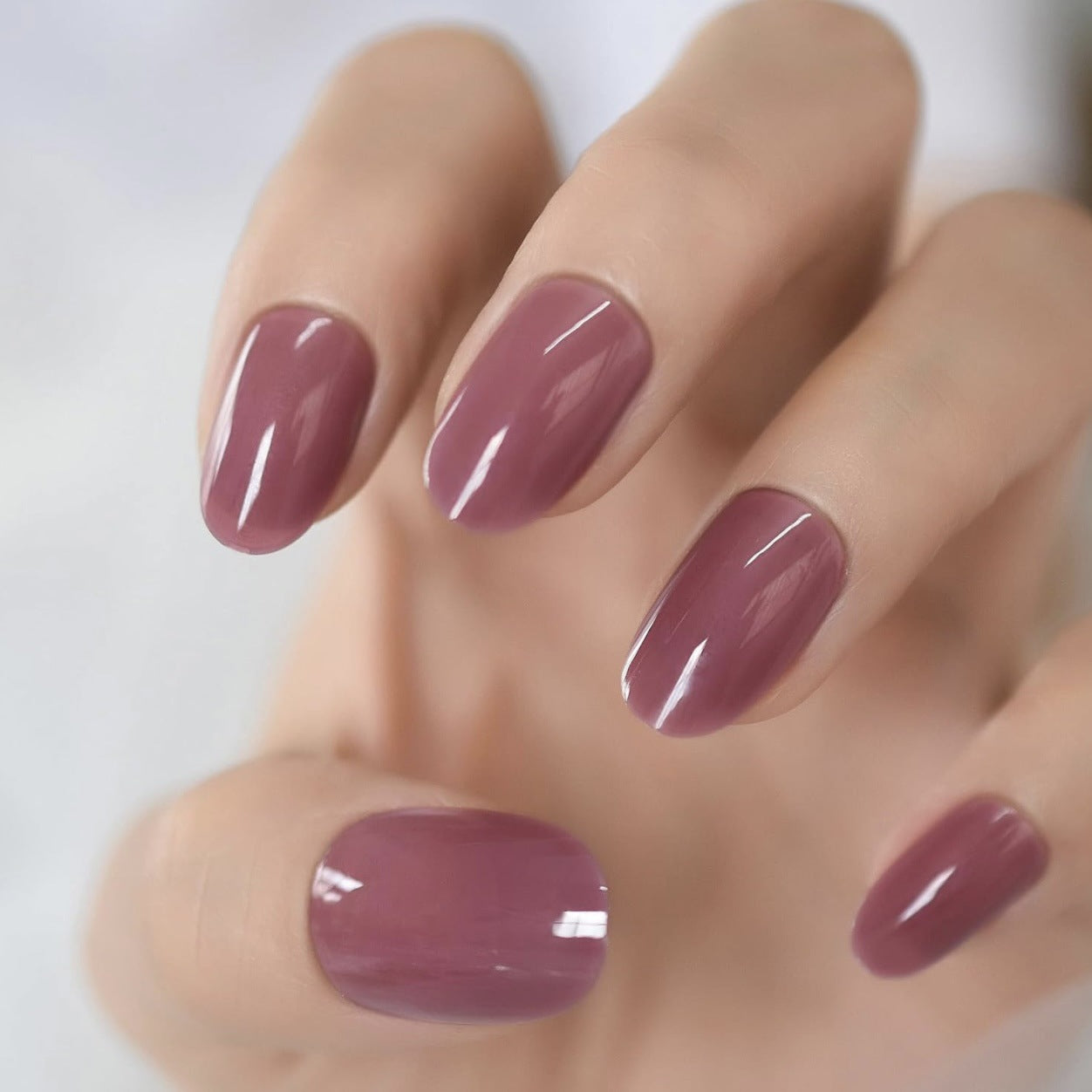 A new wearing nail medium and long oval fake nail finished nail sticker 24 pieces nail art cross-border wholesale - Mixbatch