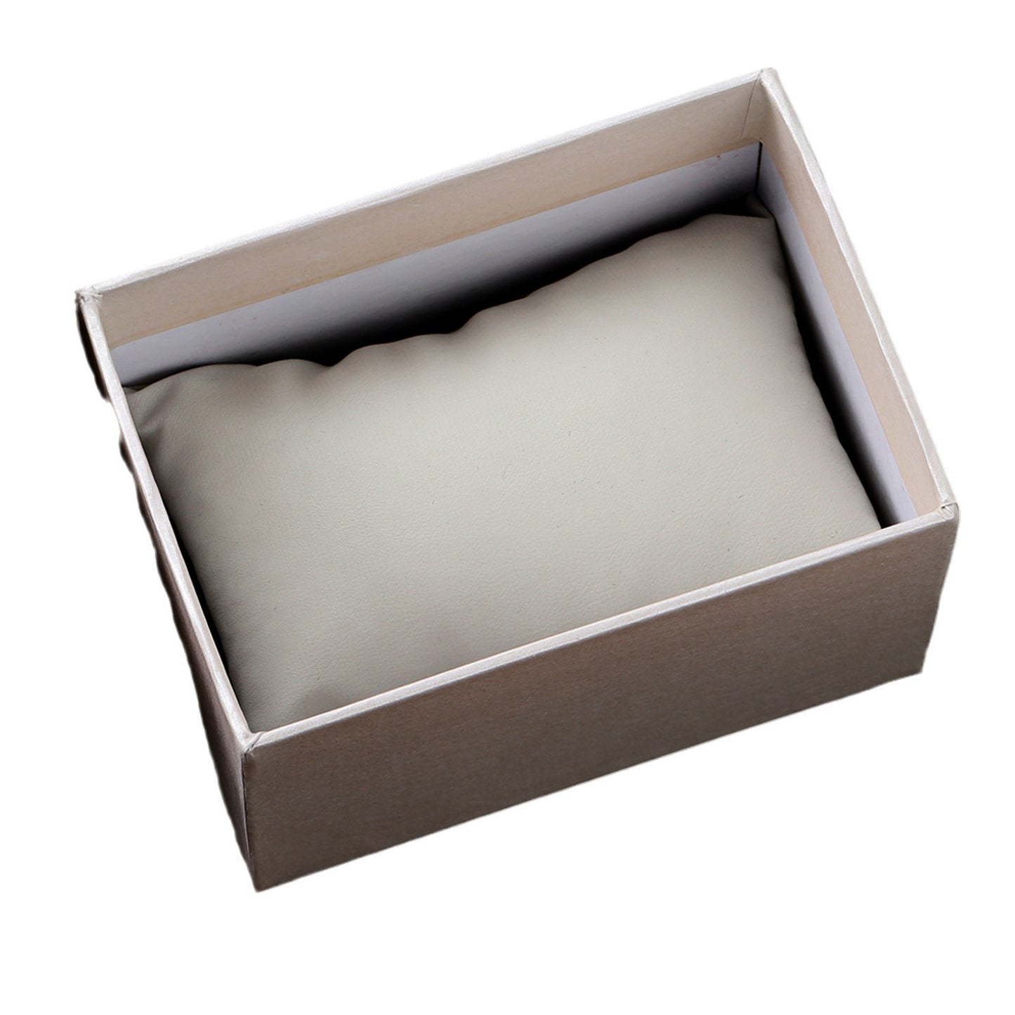 A product packaging box, white cardboard watch box.