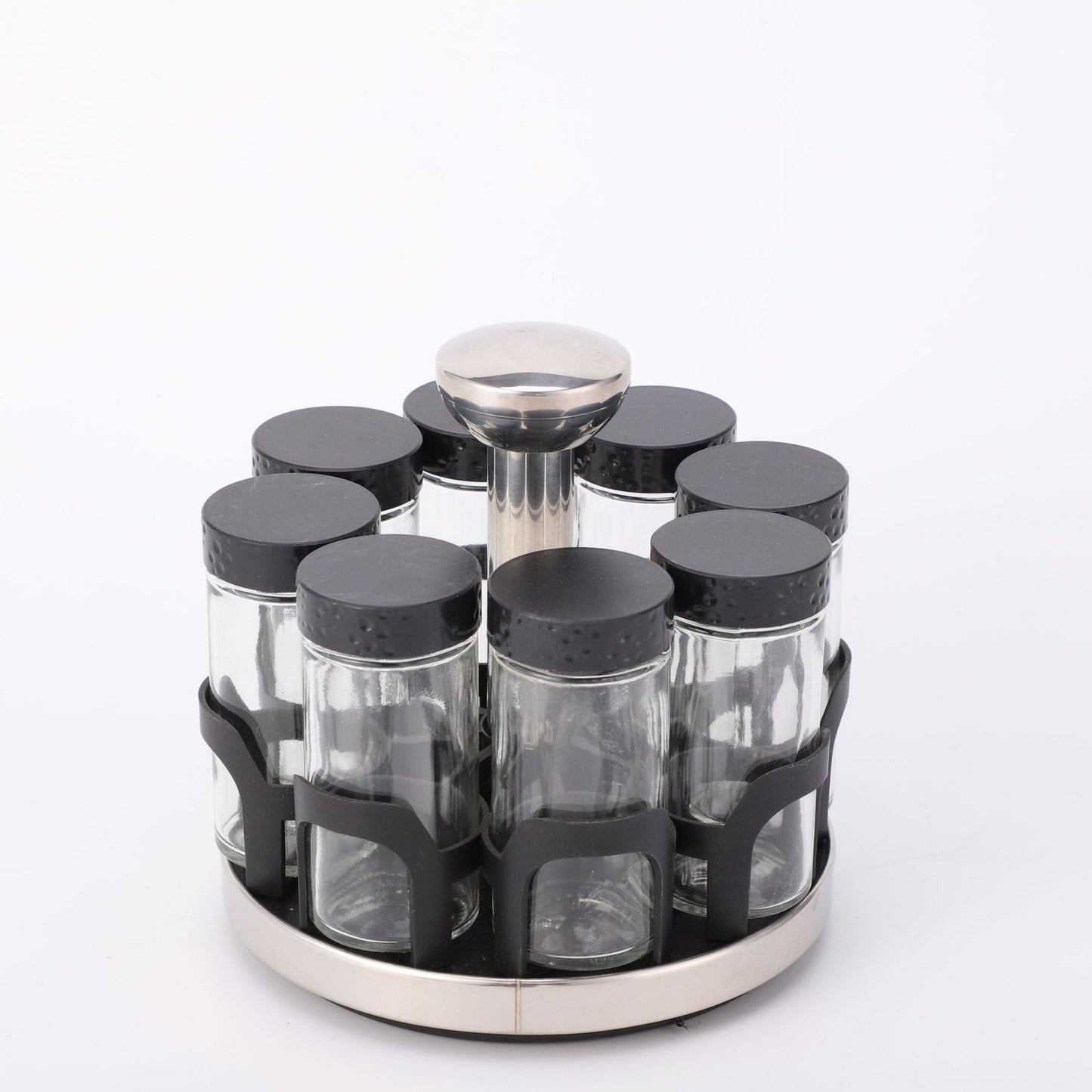 A glass seasoning bottle seasoning jar