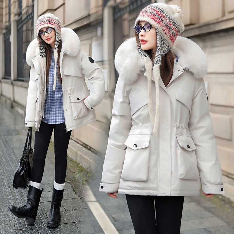 A Fleece-Lined Thickened Warm Jacket