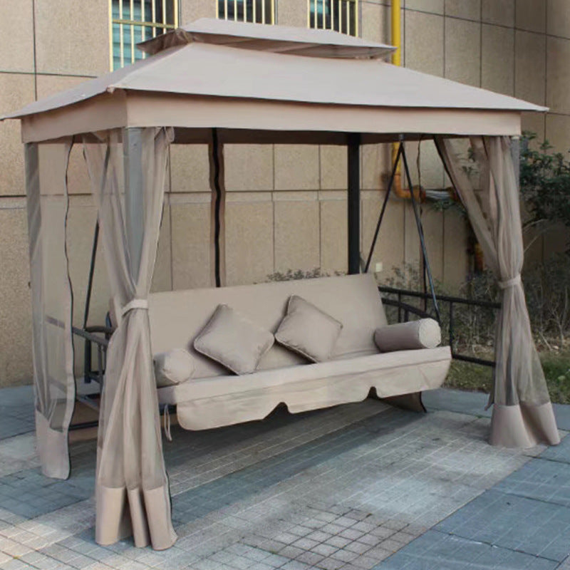A outdoor swing rocking chair