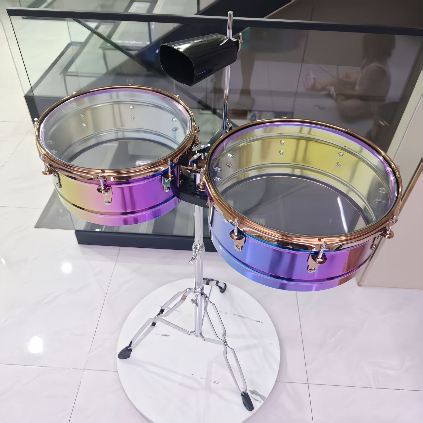 A Professional Tambourine 13 and 14-inch electroplating process