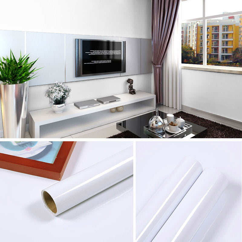 A cabinet self-adhesive sticker furniture renovation waterproof thickened paint wallpaper pearlescent cabinet room wardrobe solid color pvc wallpaper