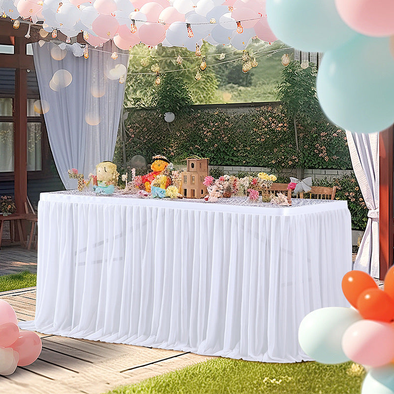 A Table curtain table circumference