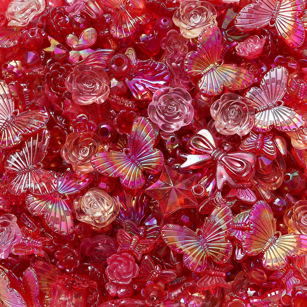 A acrylic mixed AB color beads beaded accessories, handmade DIY children's bracelets, necklaces, mobile phone chain accessories - Mixbatch