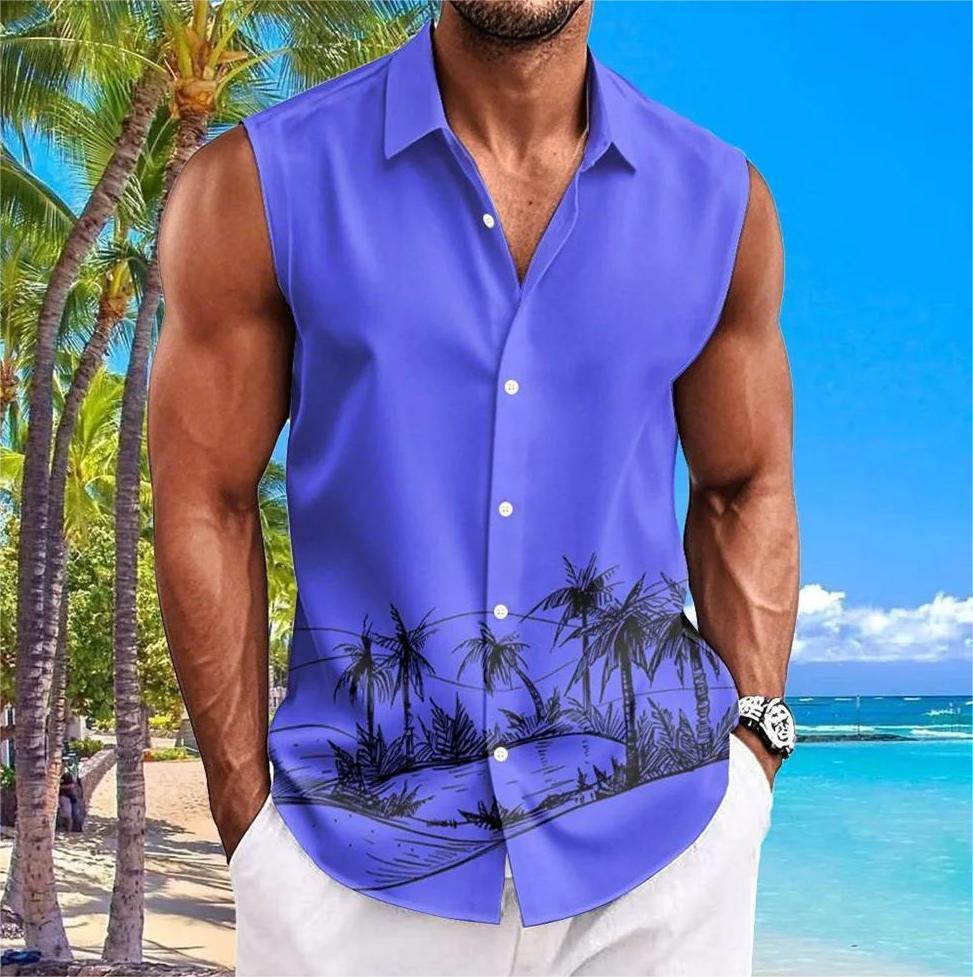 A Shirt Men's Sleeveless Lapel