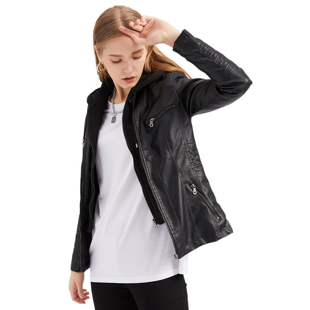 A Ladies PU Leather Jacket