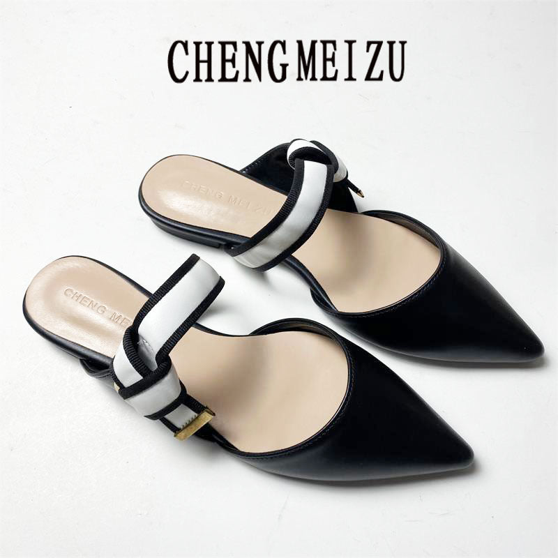 A women's bag head half slippers summer versatile flats